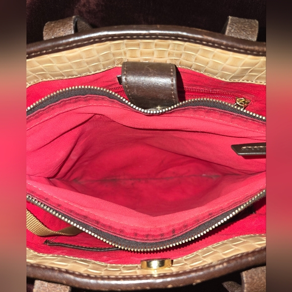 Dooney & Bourke Tan Woven Leather Tote - Picture 12 of 16